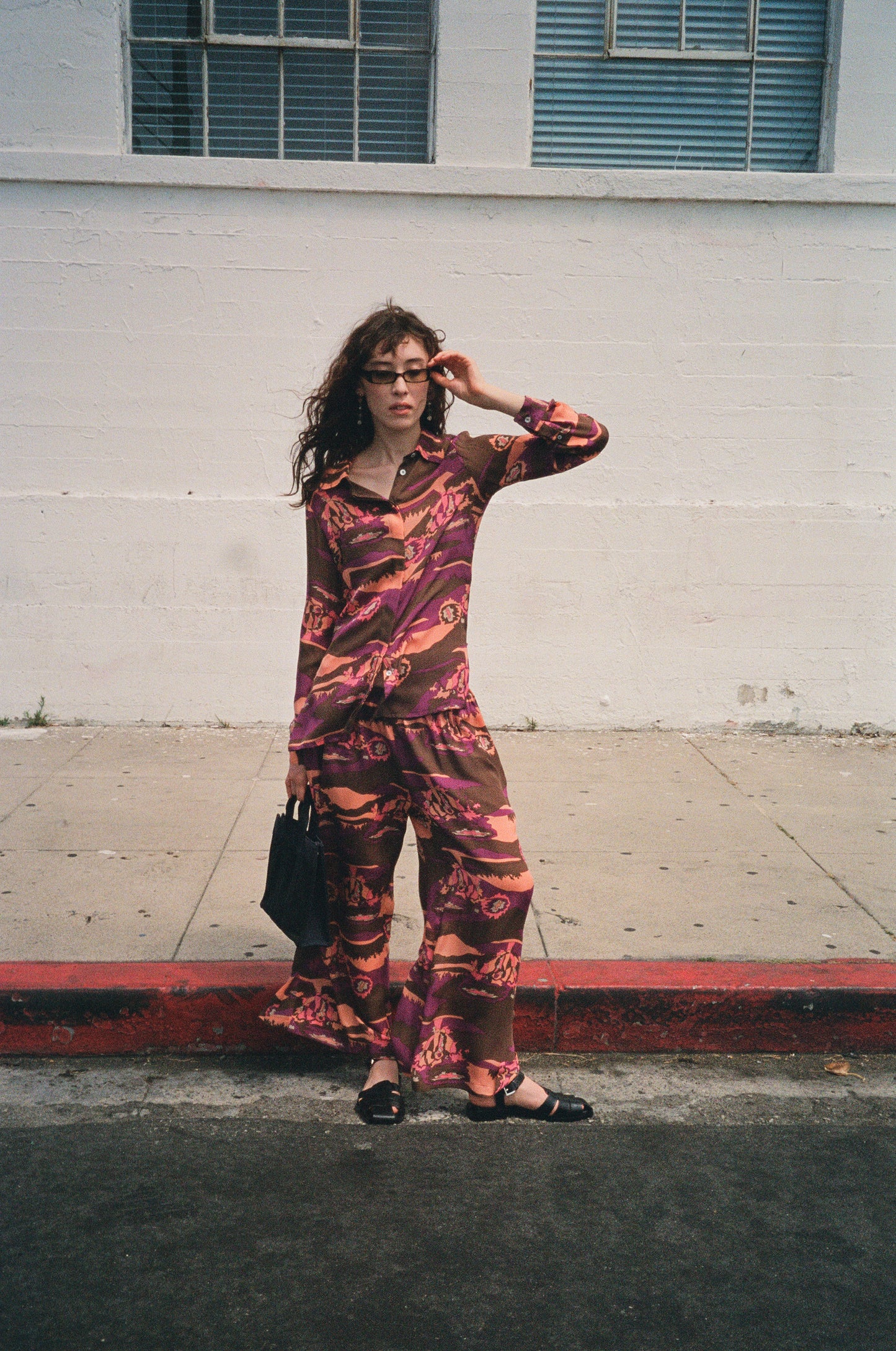 Psychedelic Print Button Up Shirt