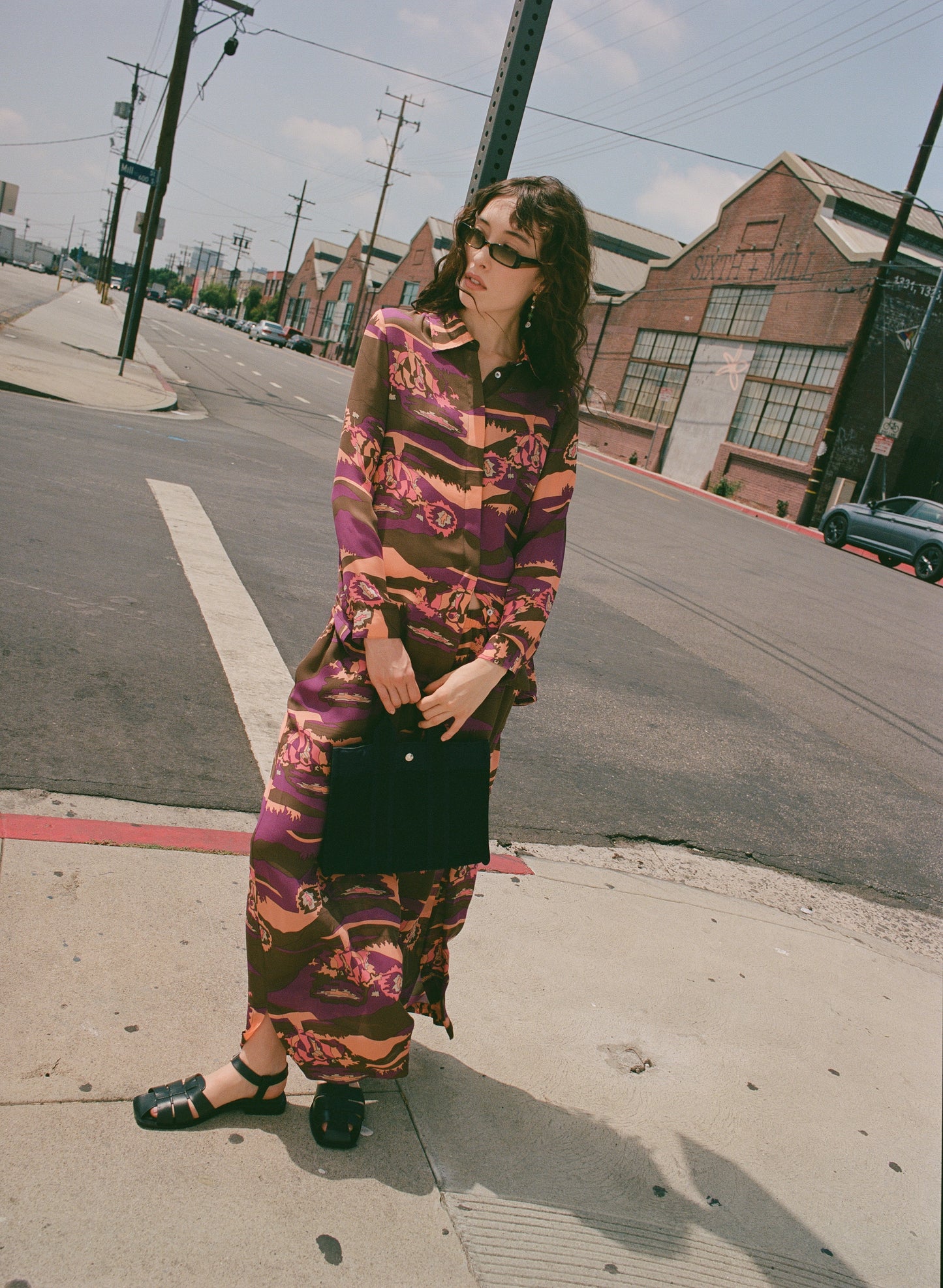 Psychedelic Print Button Up Shirt