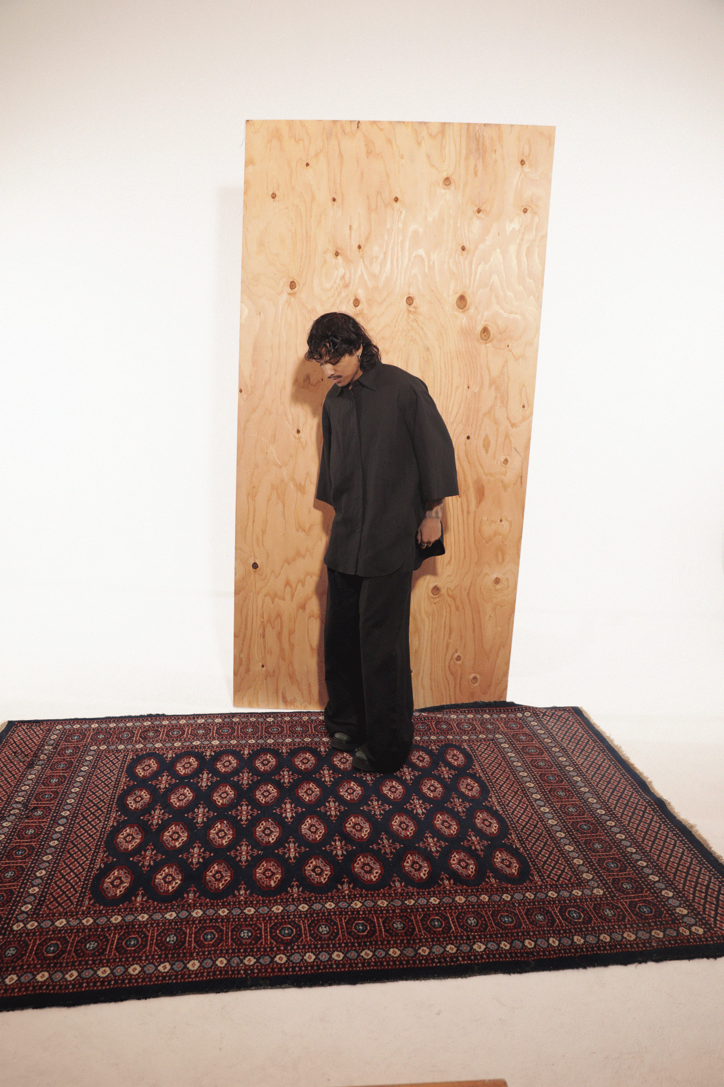 Oversized Short Sleeve Button Up Shirt in Washed Silk Linen