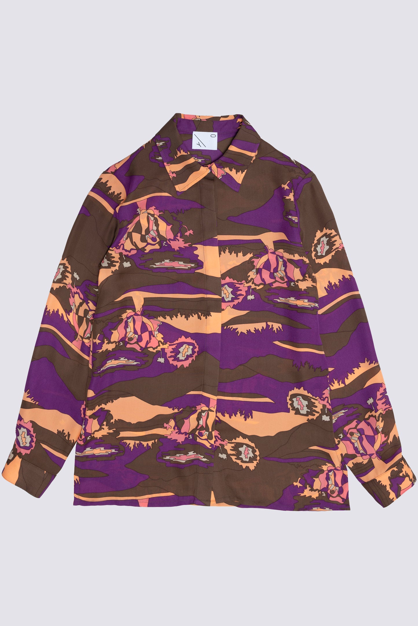 Psychedelic Print Button Up Shirt