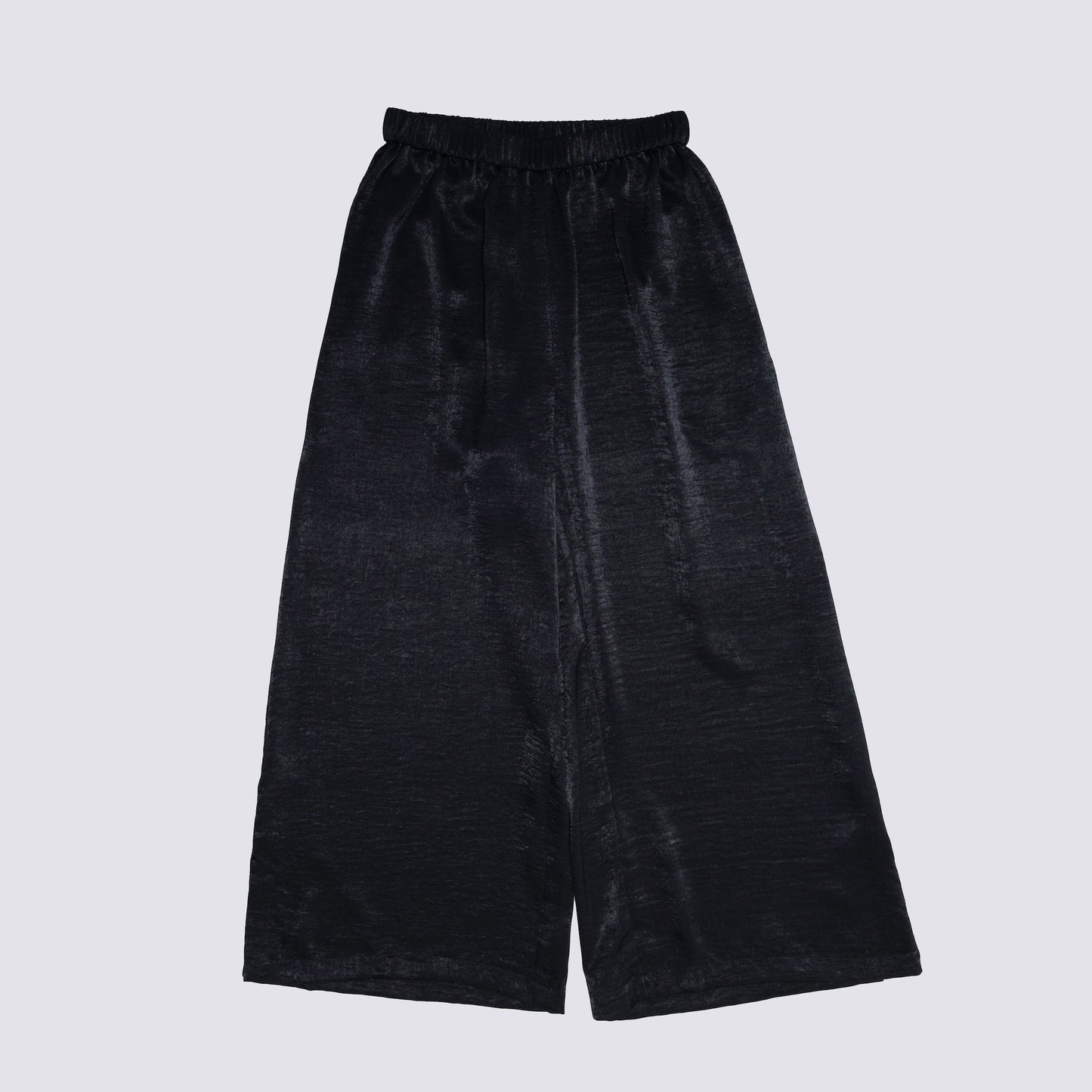 Pull on Pant in Textured Black Satin