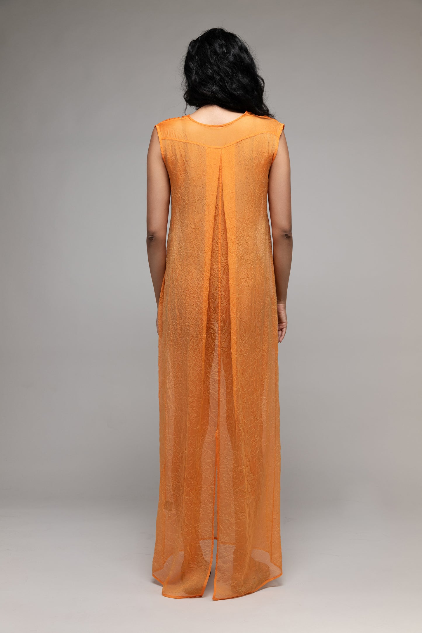 Crinkle Chiffon Caftan Dress