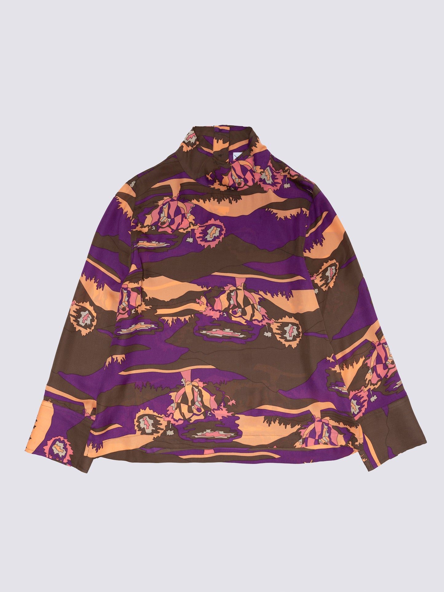 Psychedelic High Neck Blouse